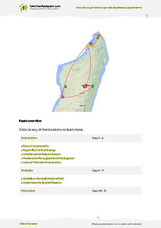 example page 4 from our offline Travel Guide for Madagascar