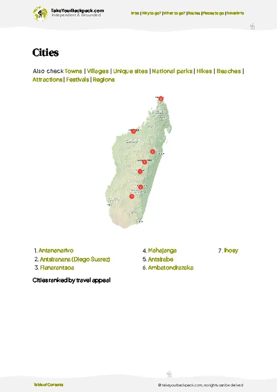 example page 6 from our offline Travel Guide for Madagascar
