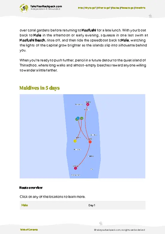 example page 4 from our offline Travel Guide for Maldives