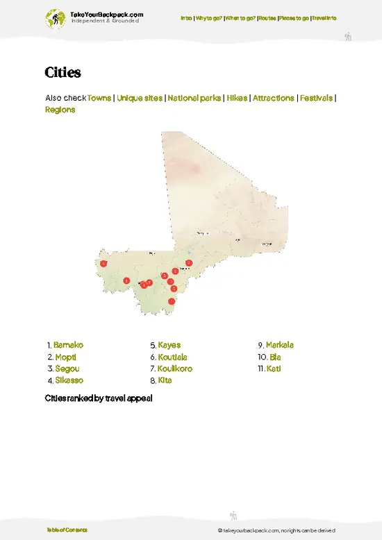 example page 6 from our offline Travel Guide for Mali