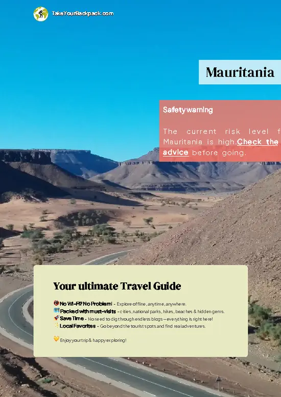 example page 0 from our offline Travel Guide for Mauritania