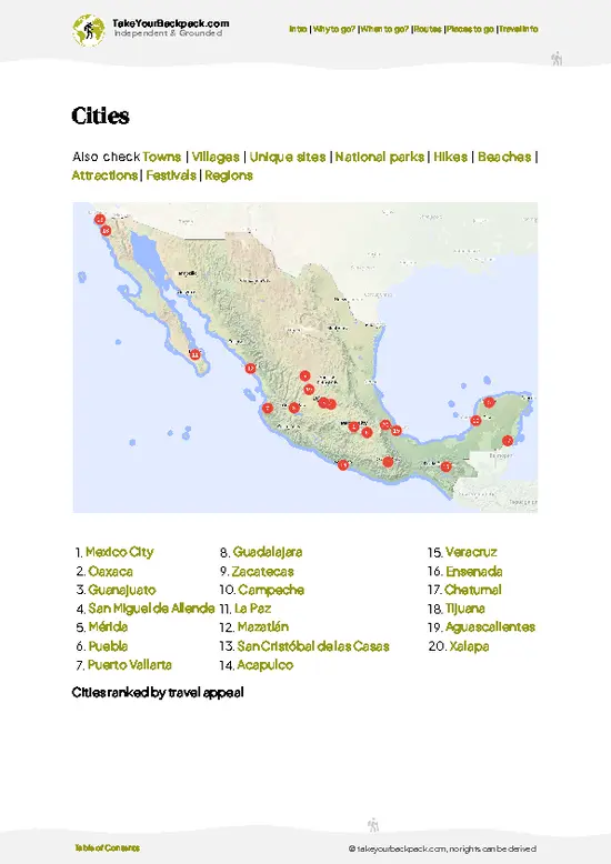 example page 6 from our offline Travel Guide for Mexico