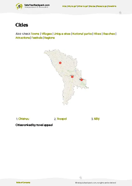 example page 6 from our offline Travel Guide for Moldova