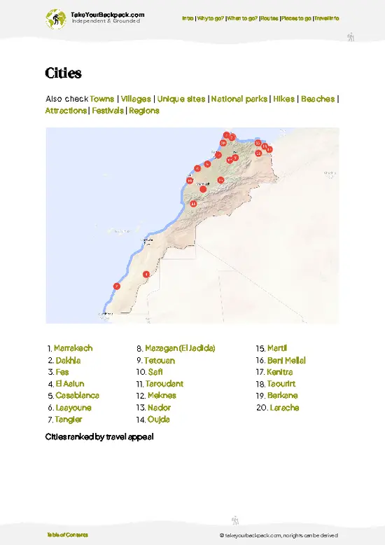 example page 6 from our offline Travel Guide for Morocco