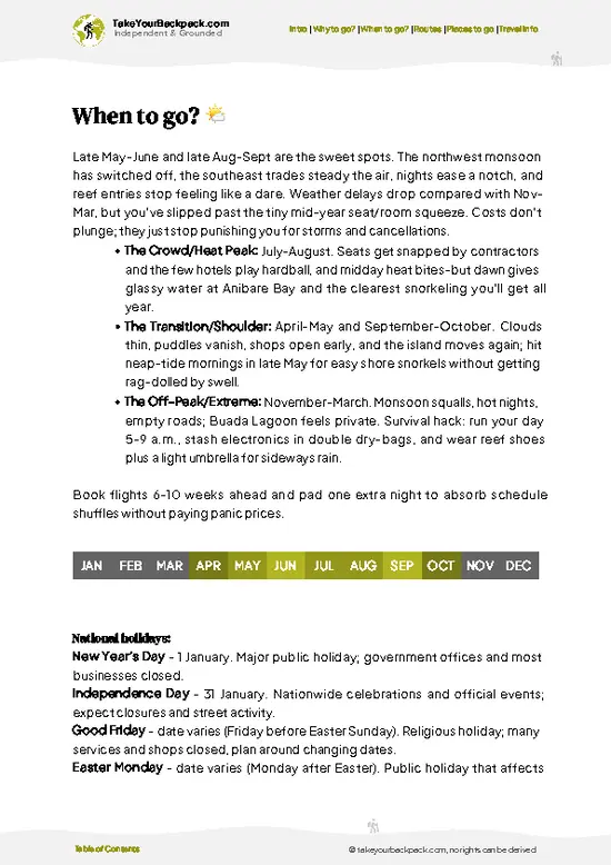 example page 3 from our offline Travel Guide for Nauru