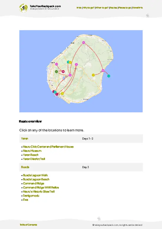 example page 4 from our offline Travel Guide for Nauru