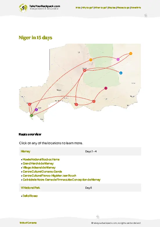 example page 4 from our offline Travel Guide for Niger