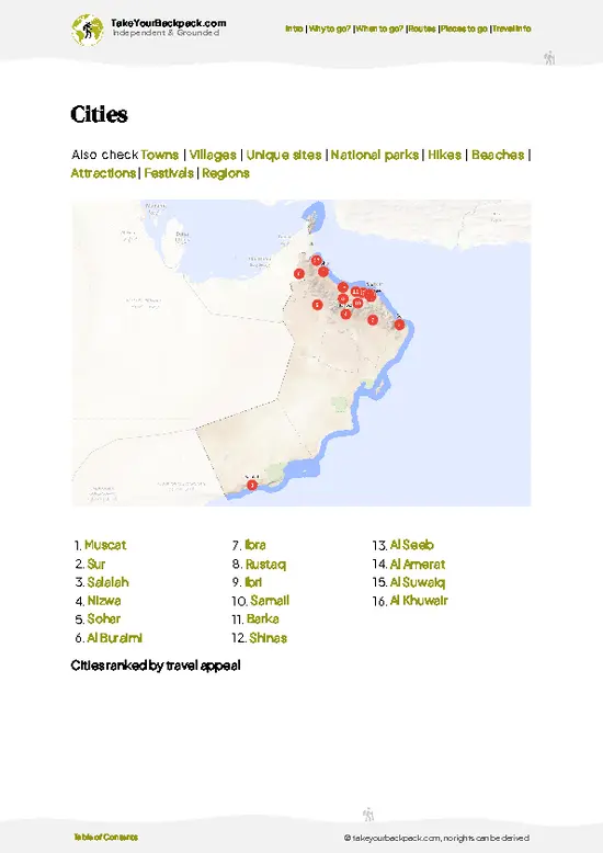 example page 6 from our offline Travel Guide for Oman