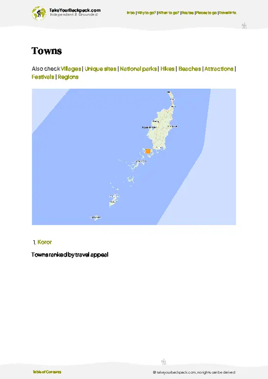 example page 6 from our offline Travel Guide for Palau