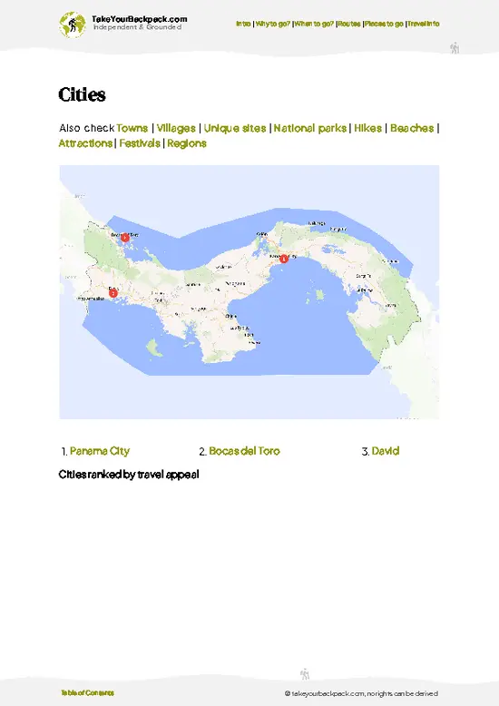 example page 6 from our offline Travel Guide for Panama