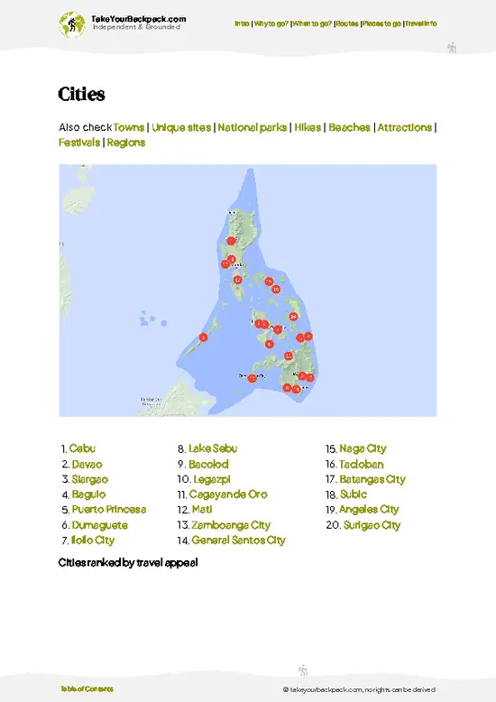example page 6 from our offline Travel Guide for Philippines