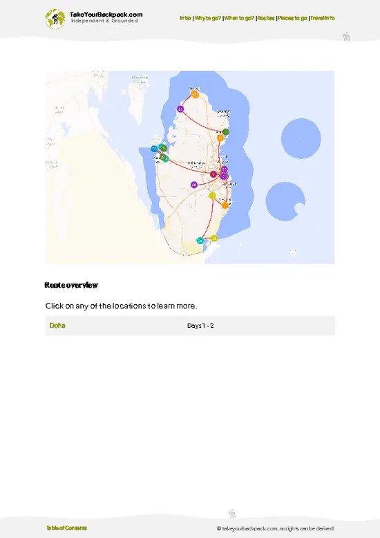 example page 4 from our offline Travel Guide for Qatar