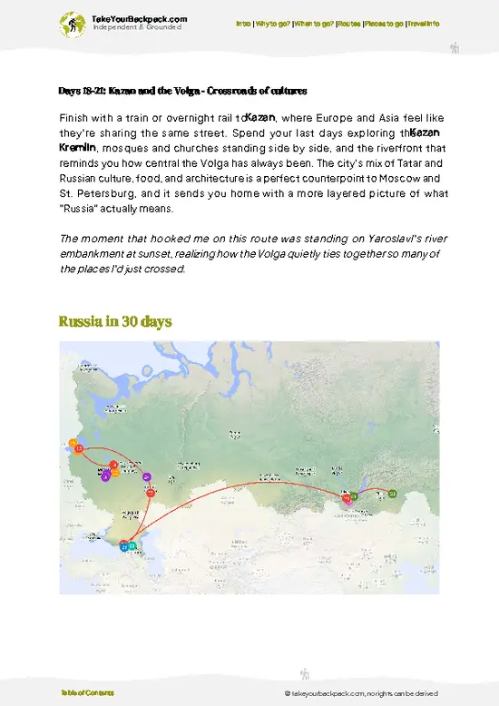 example page 4 from our offline Travel Guide for Russia