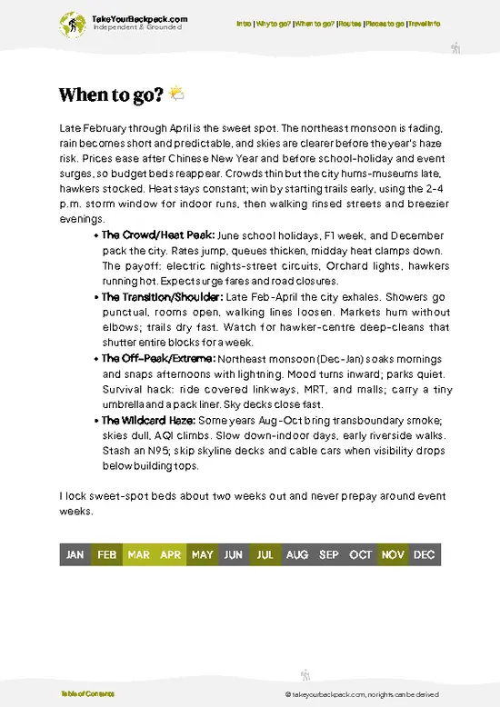 example page 3 from our offline Travel Guide for Singapore