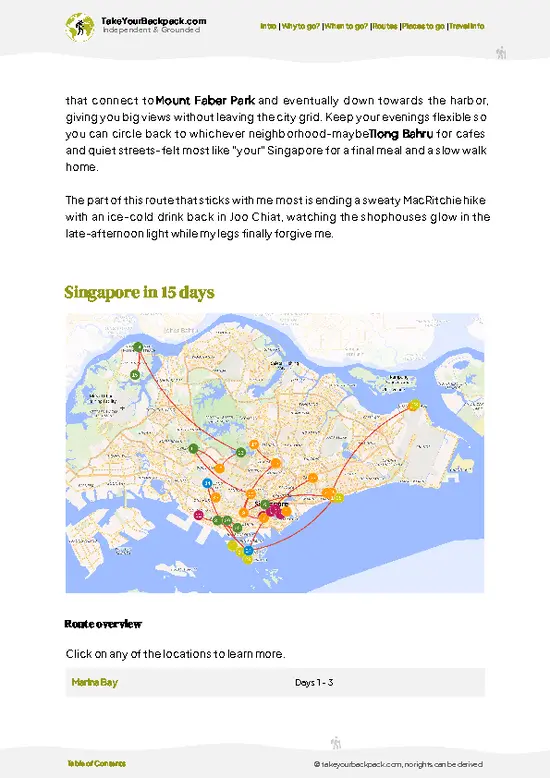 example page 4 from our offline Travel Guide for Singapore