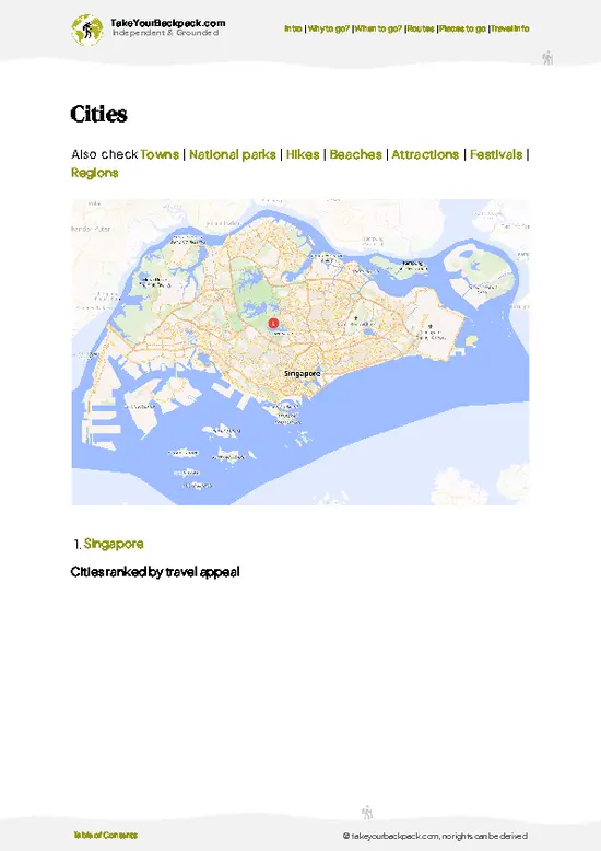 example page 6 from our offline Travel Guide for Singapore