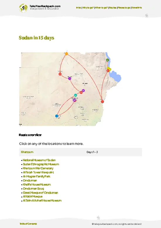 example page 4 from our offline Travel Guide for Sudan