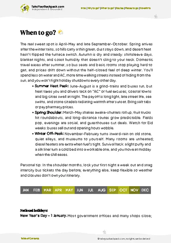 example page 3 from our offline Travel Guide for Syria