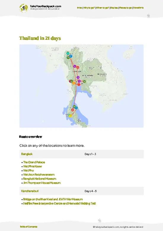 example page 4 from our offline Travel Guide for Thailand