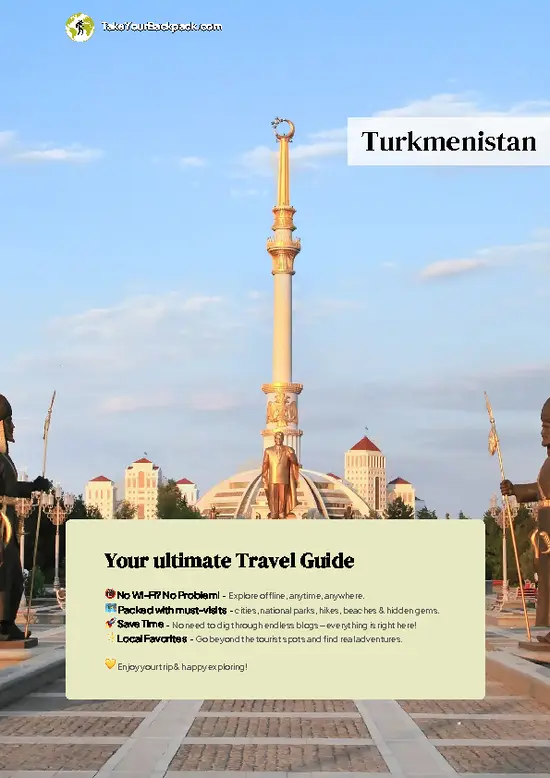 example page 0 from our offline Travel Guide for Turkmenistan