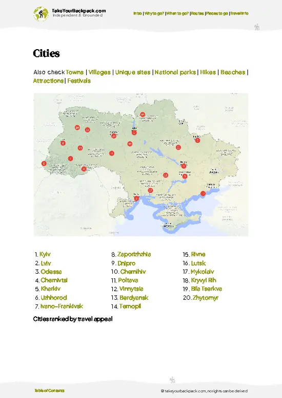 example page 6 from our offline Travel Guide for Ukraine