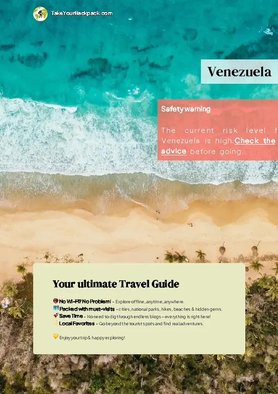 example page 0 from our offline Travel Guide for Venezuela