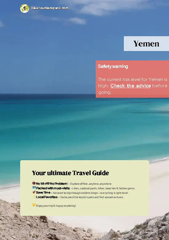 example page 0 from our offline Travel Guide for Yemen