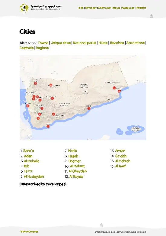 example page 6 from our offline Travel Guide for Yemen