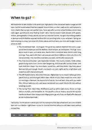 example page 1 from our offline Travel Guide for Afghanistan