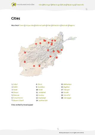 example page 3 from our offline Travel Guide for Afghanistan