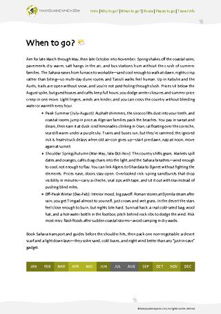 example page 1 from our offline Travel Guide for Algeria