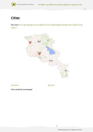 example page 3 from our offline Travel Guide for Armenia