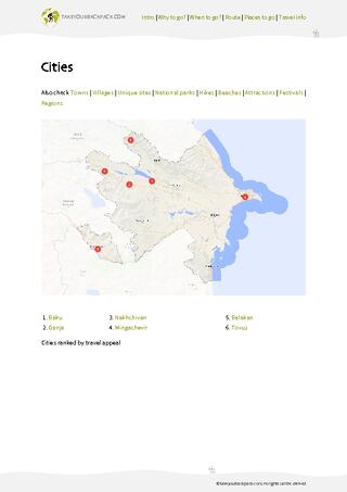 example page 3 from our offline Travel Guide for Azerbaijan