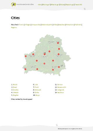 example page 3 from our offline Travel Guide for Belarus