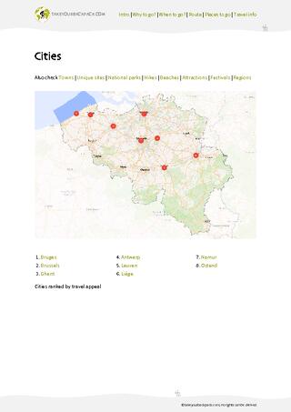 example page 3 from our offline Travel Guide for Belgium