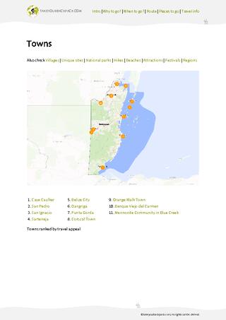example page 3 from our offline Travel Guide for Belize