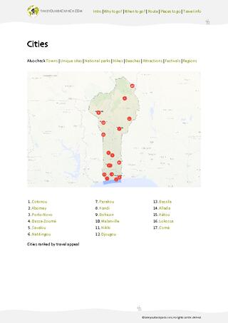 example page 3 from our offline Travel Guide for Benin