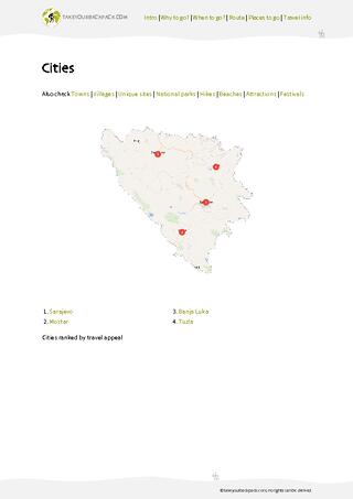 example page 3 from our offline Travel Guide for Bosnia and Herzegovina