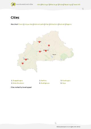 example page 3 from our offline Travel Guide for Burkina Faso