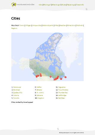 example page 3 from our offline Travel Guide for Canada