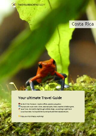 example page 0 from our offline Travel Guide for Costa Rica