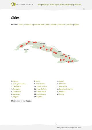 example page 3 from our offline Travel Guide for Cuba