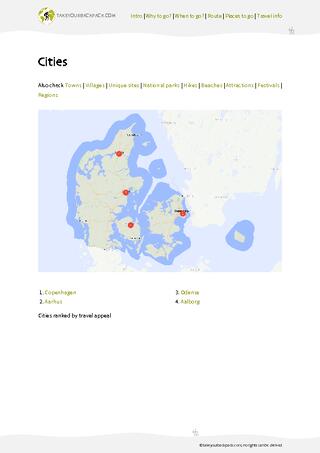 example page 3 from our offline Travel Guide for Denmark