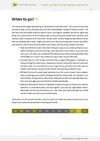 example page 1 from our offline Travel Guide for Egypt