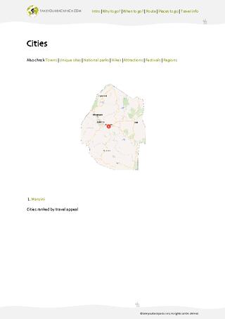 example page 3 from our offline Travel Guide for Eswatini