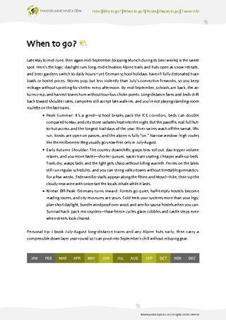 example page 1 from our offline Travel Guide for Germany