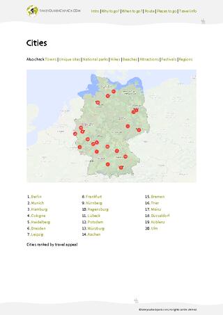 example page 3 from our offline Travel Guide for Germany