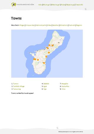 example page 3 from our offline Travel Guide for Guam