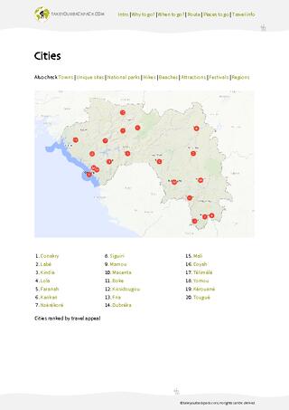 example page 3 from our offline Travel Guide for Guinea