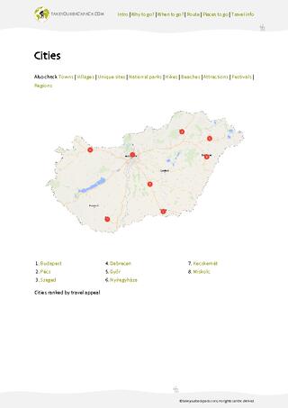 example page 3 from our offline Travel Guide for Hungary